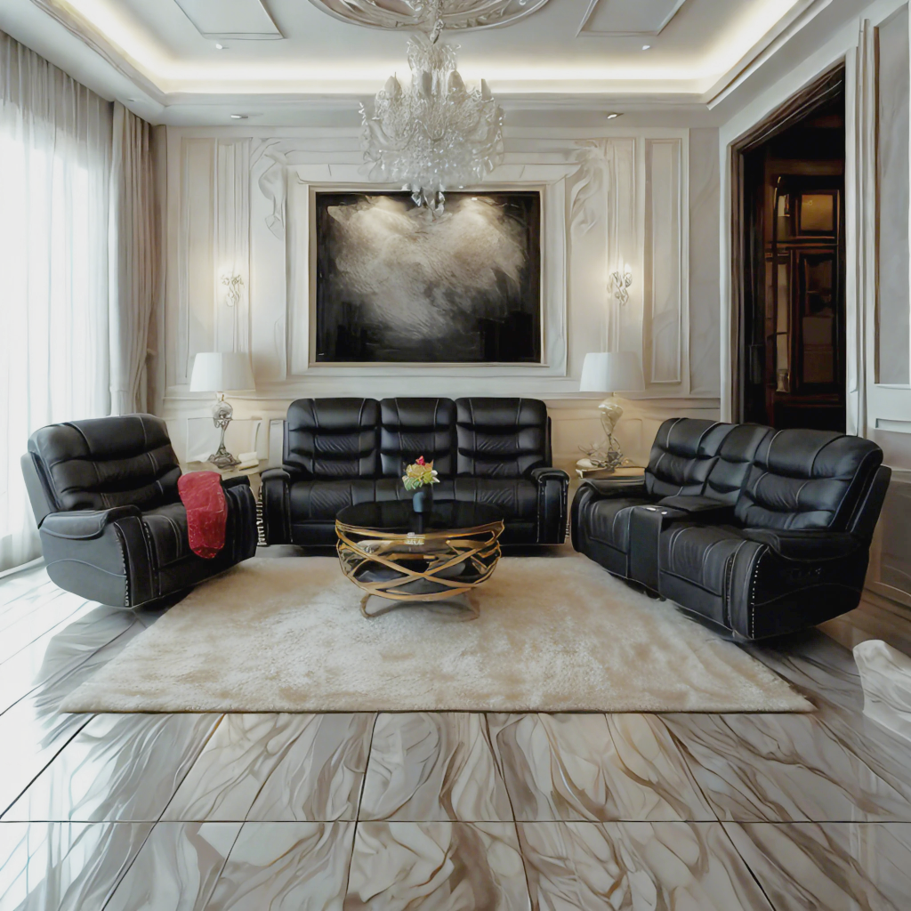 BRAXTON LOUNGE SUITE - BLACK