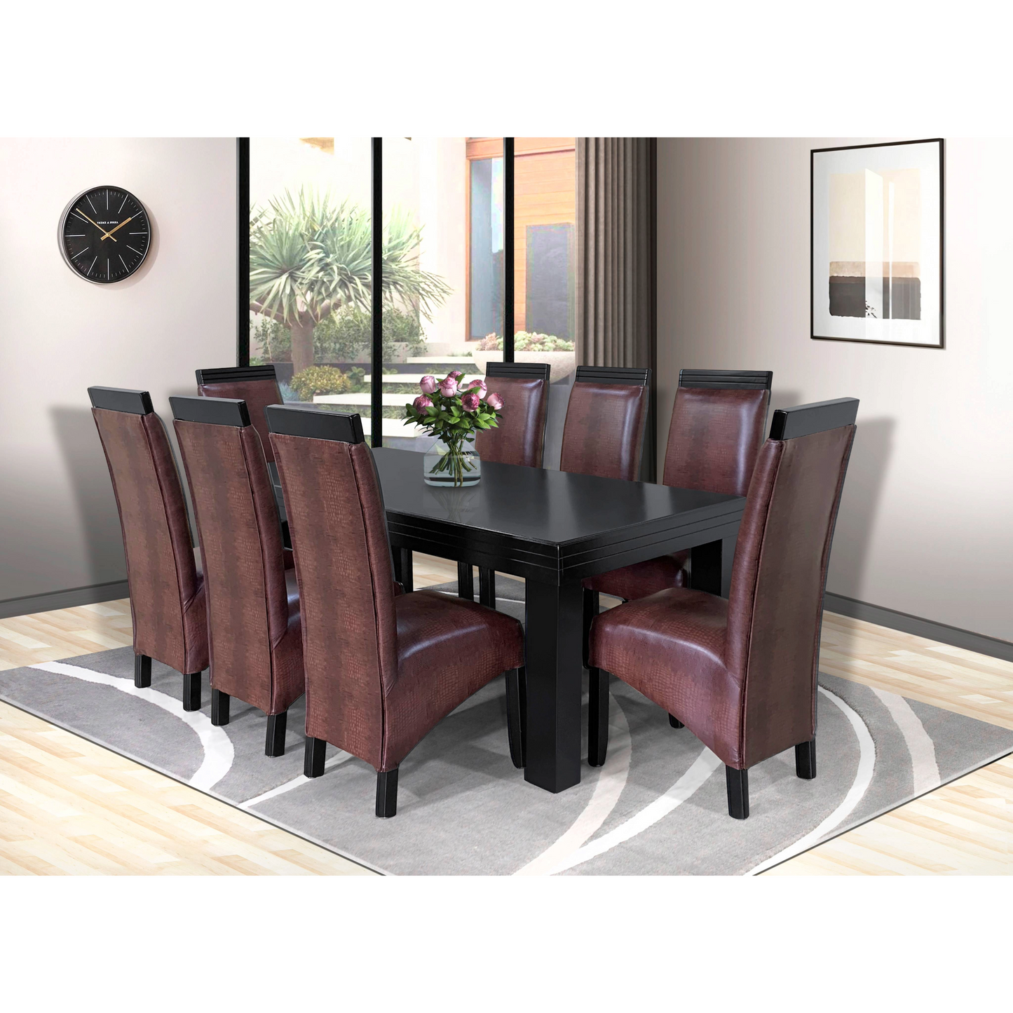 EURO DINETTE - 9PCE TAN CROC