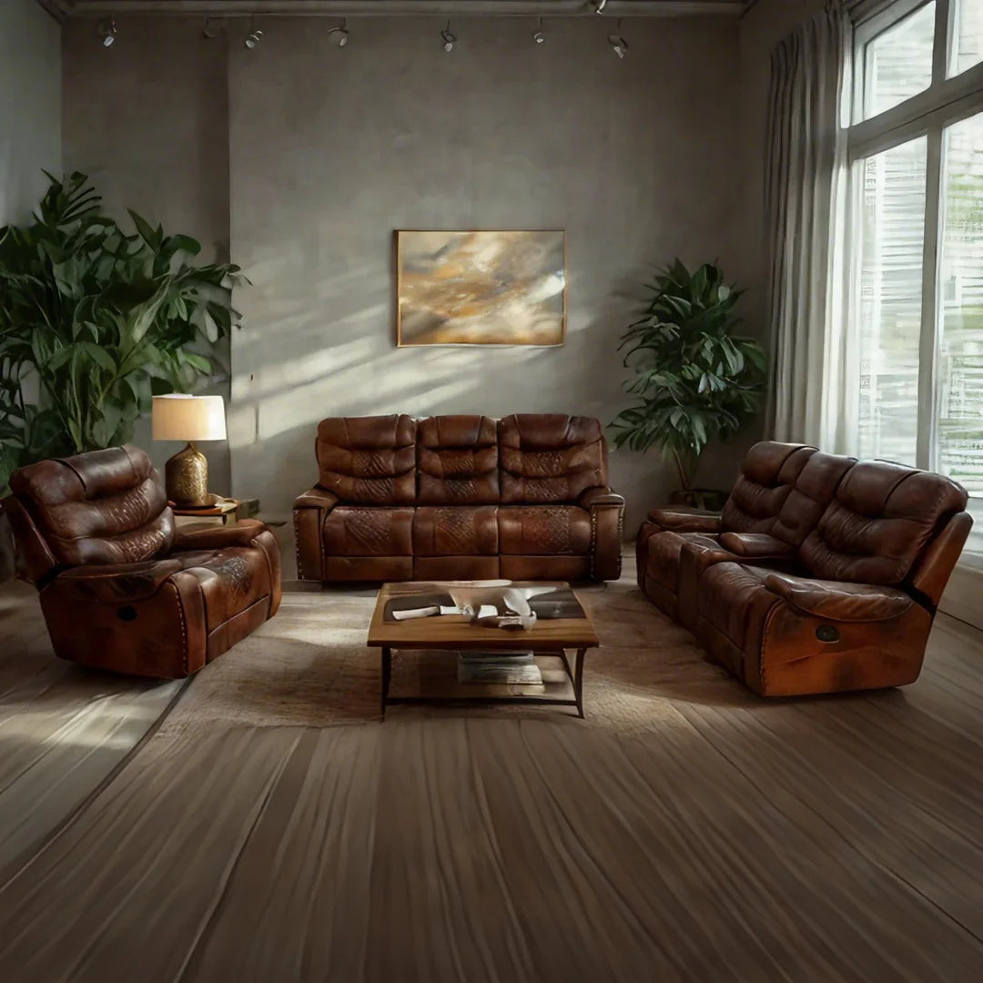 BRAXTON LOUNGE SUITE - CHESTNUT