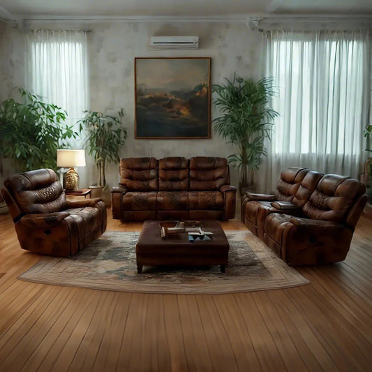 BRAXTON LOUNGE SUITE - CHESTNUT