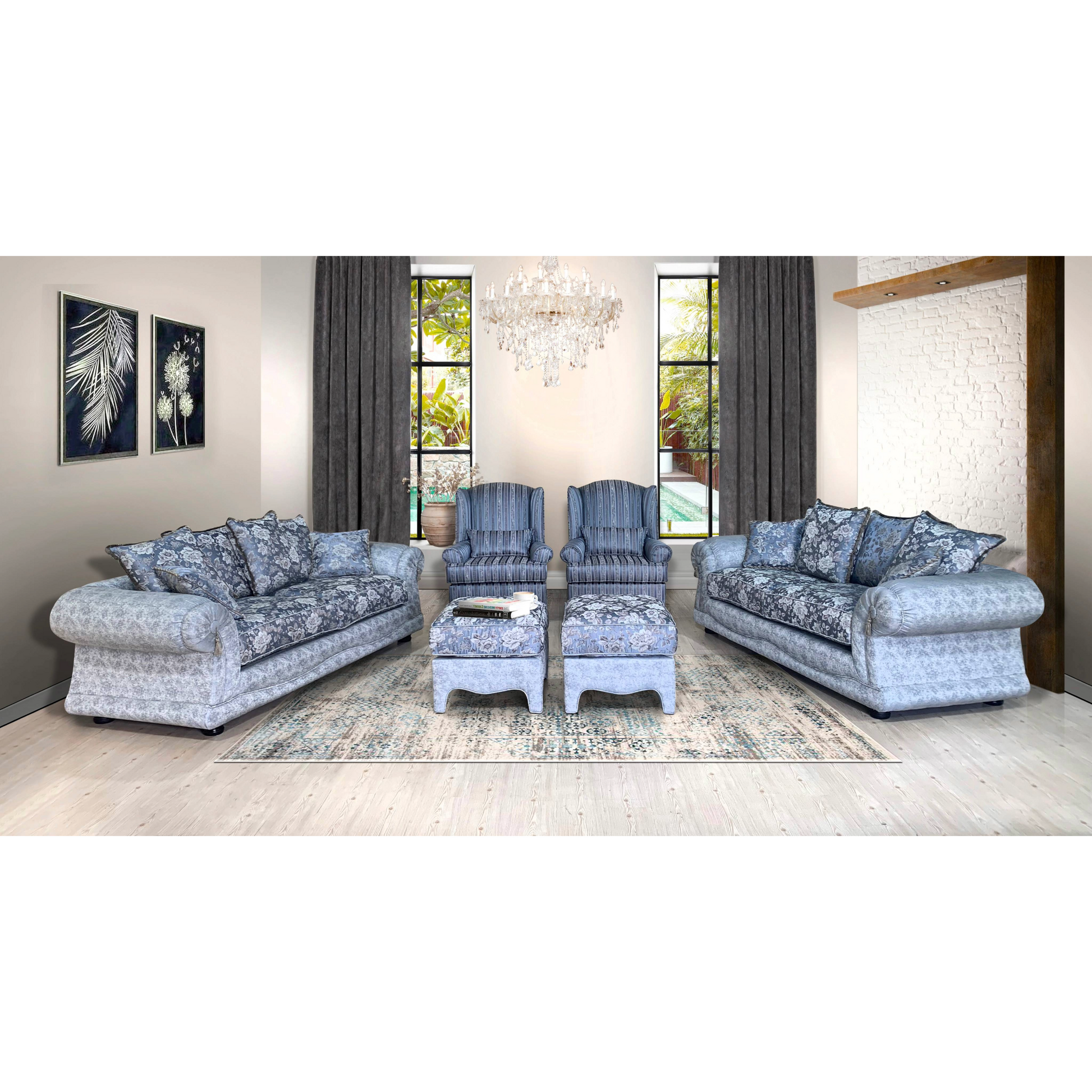 ACELIA LOUNGE SUITE POPPY BLUE – Geen&Richards