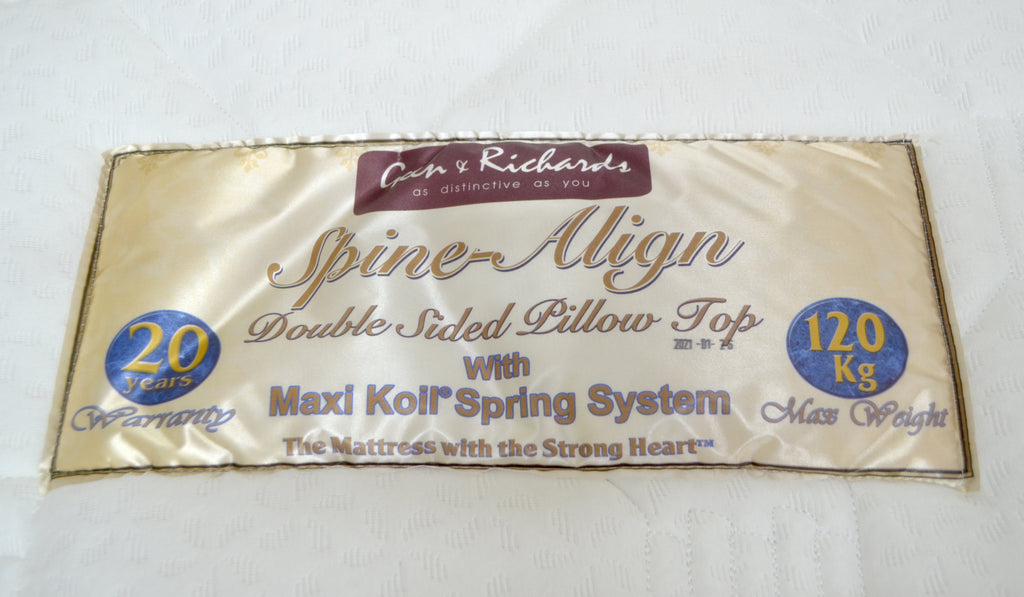 Spine Align Rest Pillow Top 152cm base and mattress